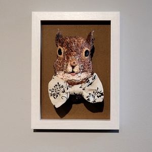 papermache squirrel